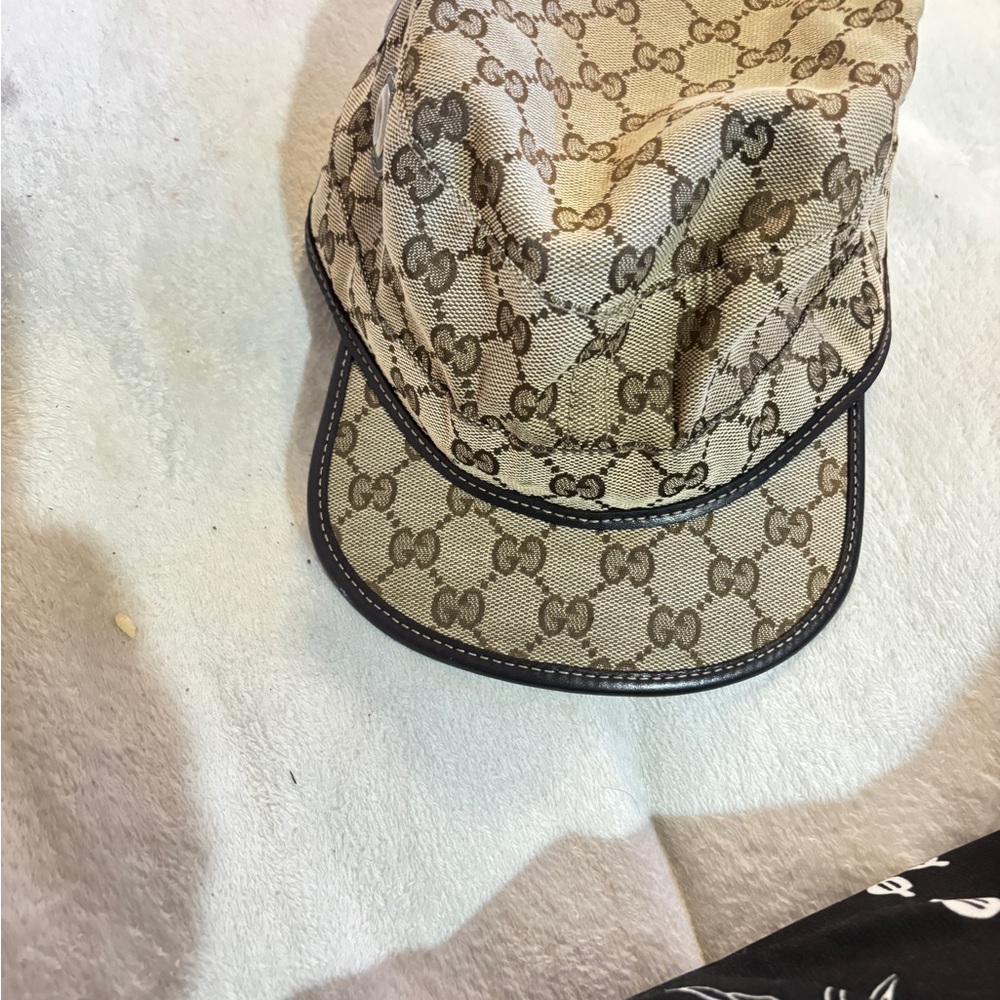 Gucci Beige and Brown Patterned Cap original